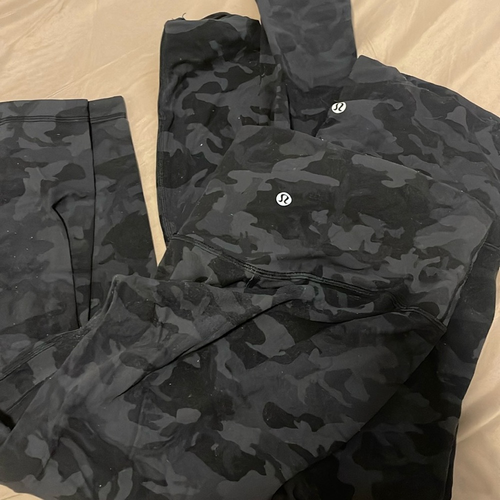 2 pairs lululemon camo leggings